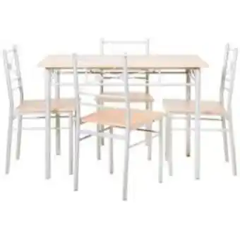 Linio Juego de comedor brasilia 4 sillas beige oferta