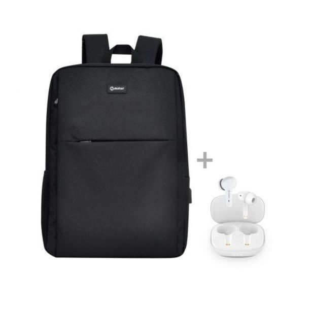 Hiraoka Audífono bluetooth miray am-15bt-b + mochila p/laptop miray mml-enl018n oferta