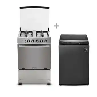 Hiraoka Lavadora miray lma-169 16kg + cocina a glp miray gardenia 4 hornillas oferta