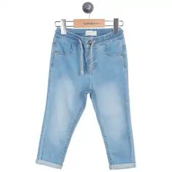 Platanitos Colloky jeans con botón y cordón jeme17 celeste oferta