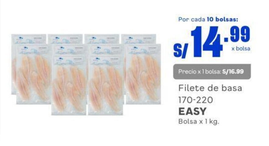 Makro Filete de basa 170 - 220 EASY Bolsa x 1kg. oferta