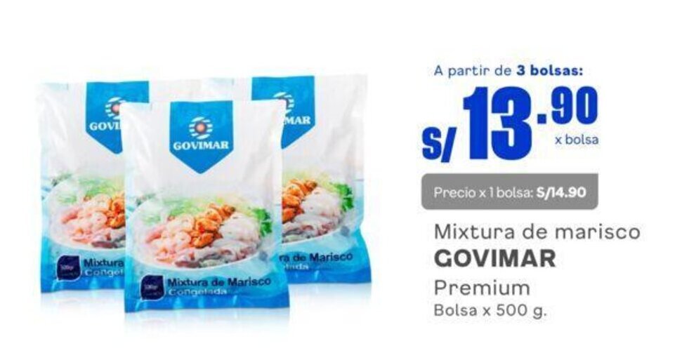 Makro Mixtura de marisco GOVIMAR Premium Bolsa x 500 g. oferta