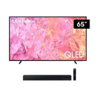 Hiraoka Televisor samsung qled 4k smart tv 65 qn65q60cagxpe (2023) + soundbar samsung 2.0 ch hw-c400/pe (2023) oferta