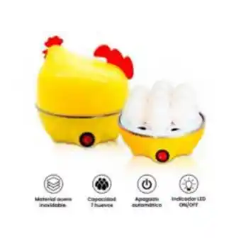 Linio Hervidor eléctrico de huevos forma de gallina amarilla de 1 a 7 huevos oferta