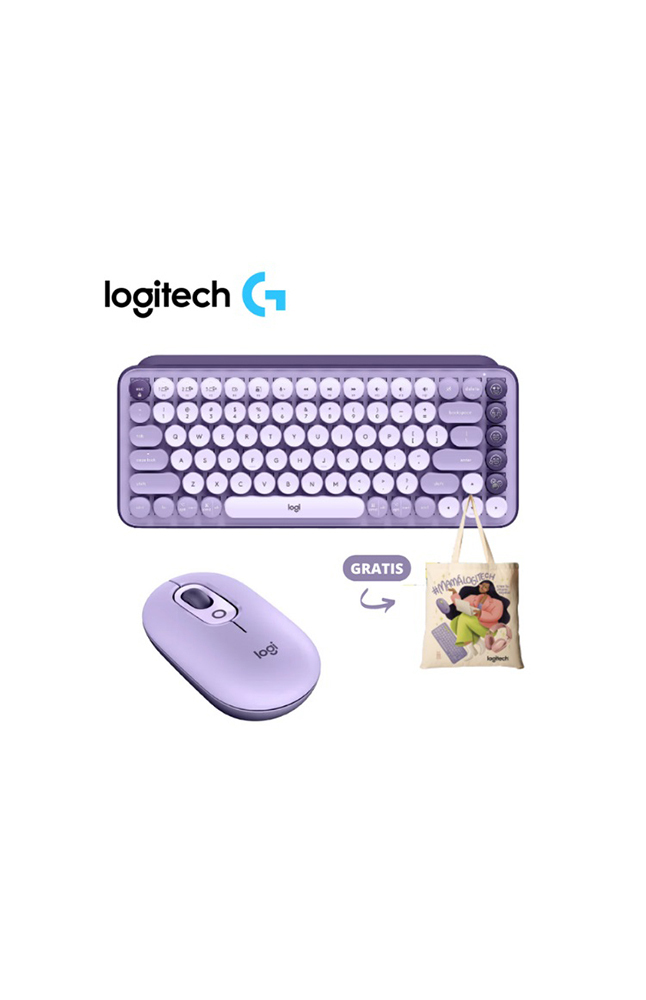 Tiendas EFE Combo logitech teclado + mouse pop lavanda oferta