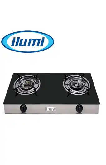 Tiendas EFE Cocina de mesa ilumi a gas de 2 quemadores 78cm cg-2000tg negro oferta
