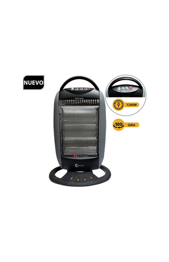 Tiendas EFE Calentador halógeno trevely 1200w tch-020 gris oferta