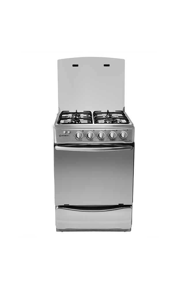 Tiendas EFE Cocina de pie imaco 4 quemadores 60cm puerta reflex 601 inox oferta