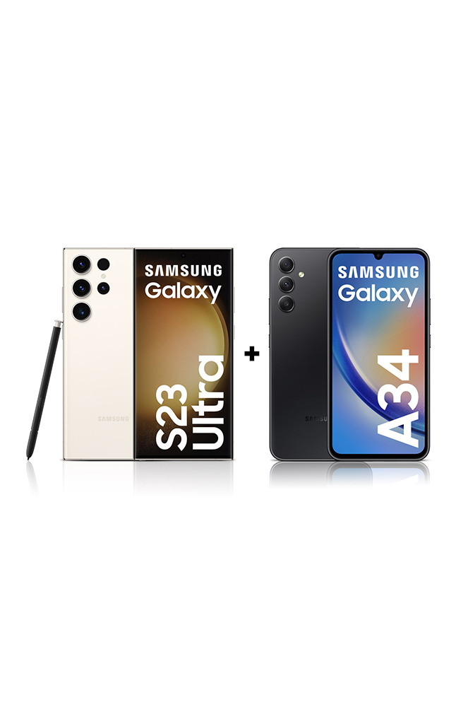 Tiendas EFE Celular samsung s23 ultra 8gb 256gb 6.8 crema + celular samsung galaxy a34 5g negro oferta