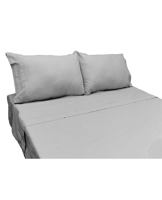 Tiendas EFE Juego de sábanas alondra queen 150h gris oferta