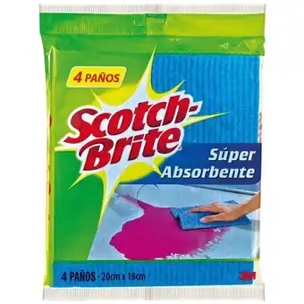 Vivanda Paño scotch-brite súper absorbente paquete 4un oferta