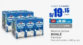 Makro Mezcla láctea BONLÉ Familiar Pack de 6 unids. x 480 g. c/u oferta