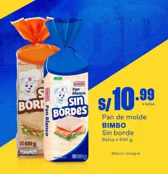 Makro Pan de molde BIMBO Sin borde Bolsa x 650 g. oferta