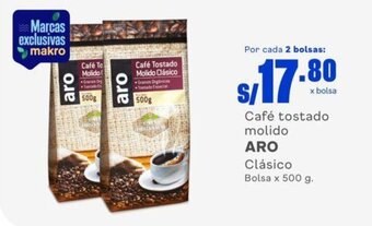 Makro Café tostado molido ARO Clásico Bolsa x 500 g. oferta