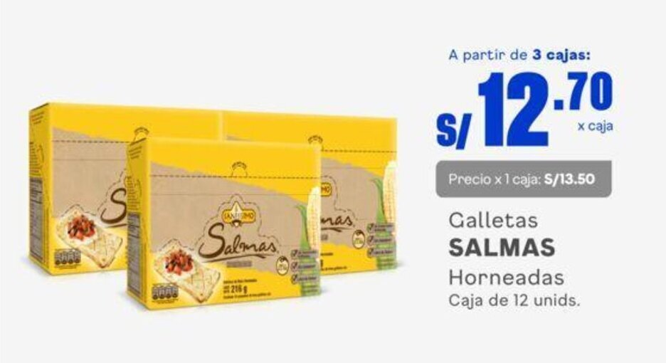 Makro Galletas SALMAS Horneadas Caja de 12 unids. oferta