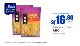 Makro Pastas cortas ARO Bolsa x 4 kg. oferta