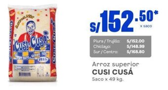 Makro Arroz superior CUSI CUSÁ Saco x 49 kg. oferta