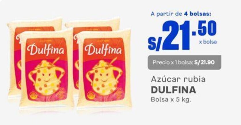 Makro Azúcar rubia DULFINA Bolsa x 5 kg. oferta