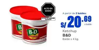 Makro Ketchup B&D Balde x 4 kg. oferta