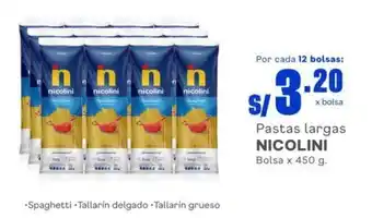Makro Pastas largas NICOLINI Bolsa x 450 g. oferta