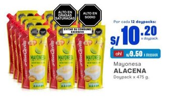 Makro Mayonesa ALACENA Doypack x 475 g. oferta