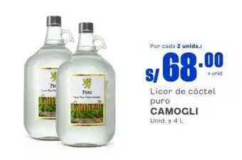 Makro Licor de cóctel puro CAMOGLI Unid. x 4 L oferta