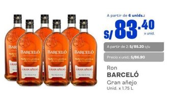 Makro Ron BARCELÓ Gran añejo Unid. x 1.75 L oferta