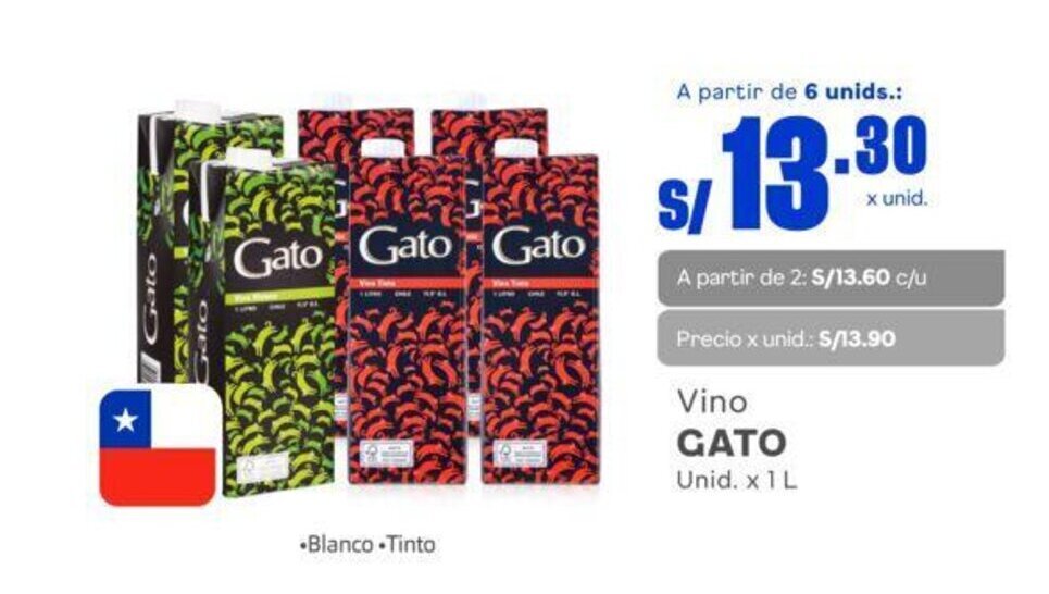 Makro Vino GATO Unid. x 1 L oferta