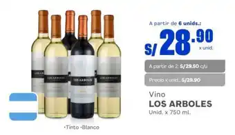 Makro Vino LOS ARBOLES Unid. x 750 ml. oferta