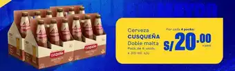 Makro Cerveza CUSQUEÑA Doble malta Pack de 6 unids. x 310 ml. c/u oferta
