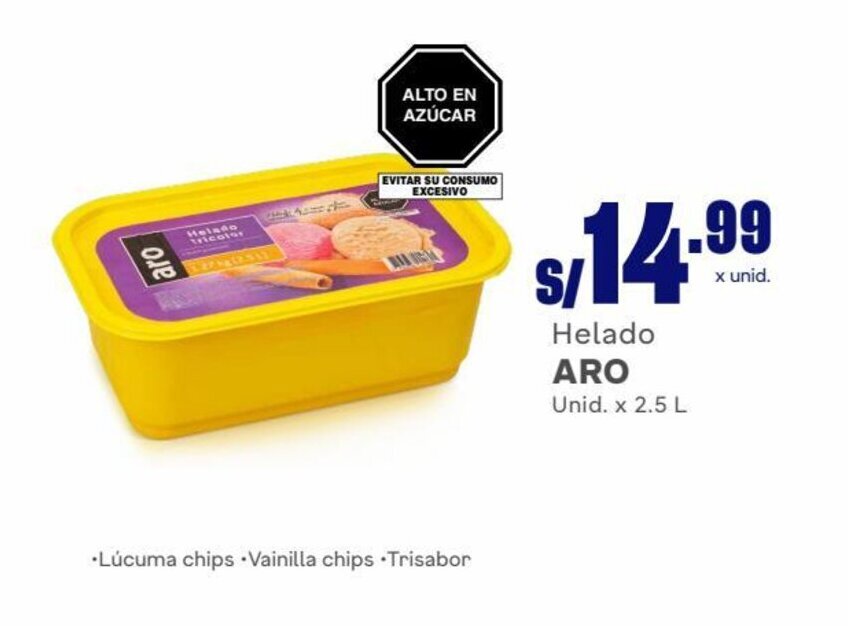 Makro Helado ARO Unid. x 2.5 L oferta