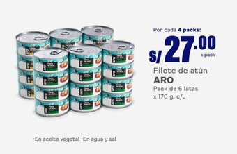 Makro Filete de atún ARO Pack de 6 latas x 170 g. c/u oferta
