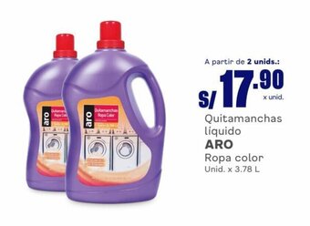 Makro Quitamanchas líquido ARO Ropa color Unid. x 3.78 L oferta