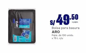 Makro Bolsa para basura ARO Pqte. de 100 unids. x 75 L c/u oferta