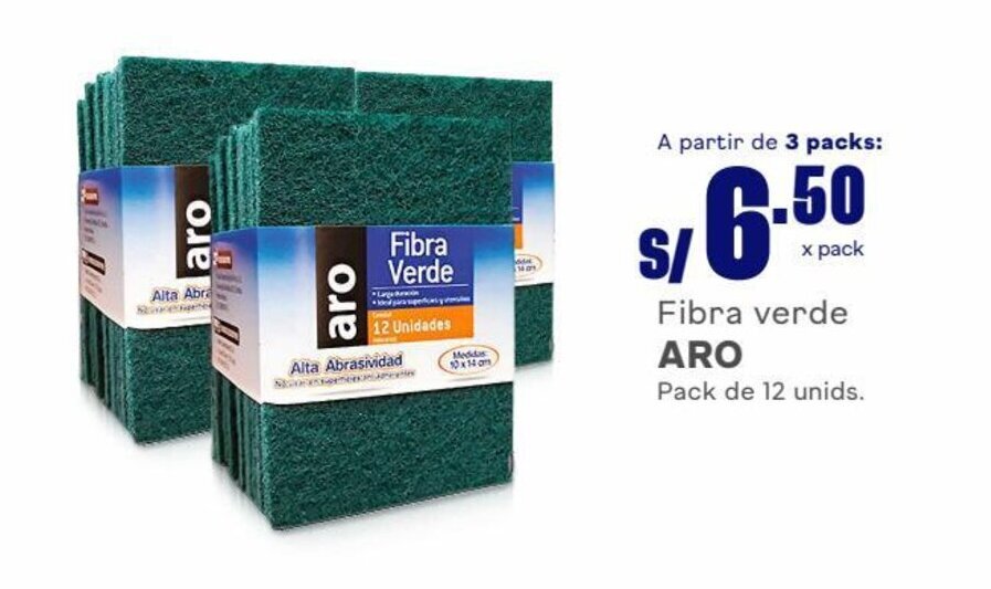 Makro Fibra verde ARO Pack de 12 unids. oferta