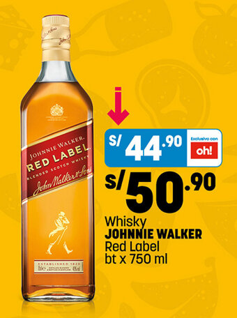 Plaza Vea Whisky JOHNNIE WALKER Red Label bt x 750 ml oferta