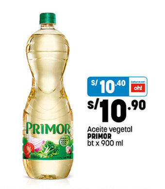 Plaza Vea Aceite vegetal PRIMOR bt x 900 ml oferta