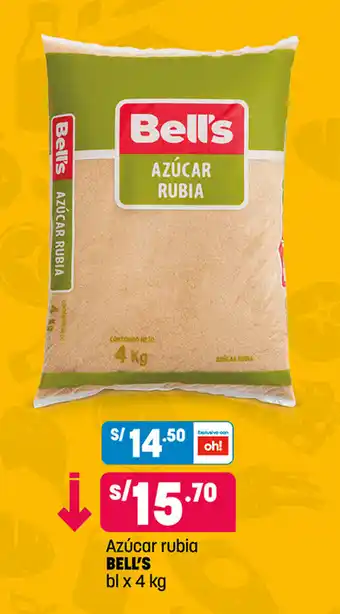 Plaza Vea Azúcar rubia BELL'S bl x 4 kg oferta