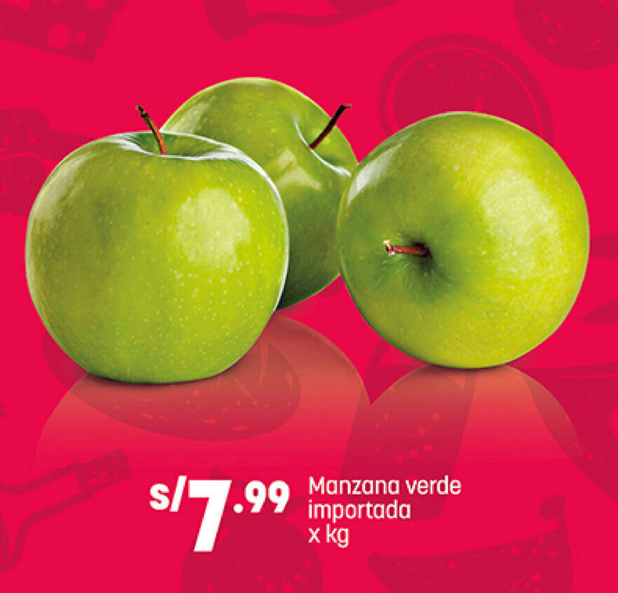 Plaza Vea Manzana verde importada x kg oferta