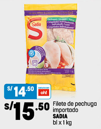 Plaza Vea Filete de pechuga importado SADIA bl x 1 kg oferta