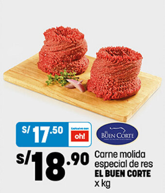 Plaza Vea Carne molida especial de res EL BUEN CORTE x kg oferta