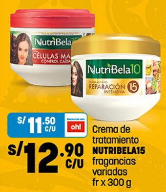 Plaza Vea Crema de tratamiento NUTRIBELA fragancias variadas fr x 300 g oferta