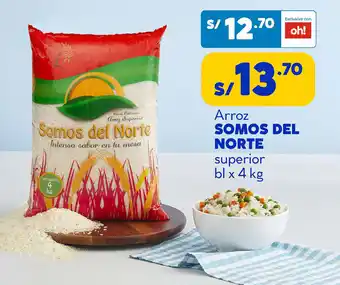 Plaza Vea Arroz SOMOS DEL NORTE superior bl x 4 kg oferta