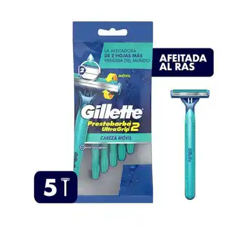 Vivanda Máquina de afeitar gillette prestobarba ultragrip descartable paquete 5un oferta