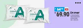 Plaza Vea Dr.mer 2 almohadas Technodream Antistress 65 x 50 cm oferta