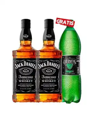 Sumon Licores Whisky jack daniels n7 750ml x2 + evervess 1.5lt oferta