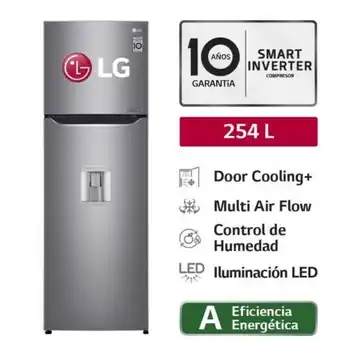 Hiraoka Refrigeradora lg top freezer gt29wppdc door cooling 254l oferta