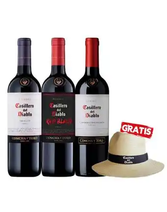 Sumon Licores Vino casillero del diablo x3 sombrero oferta