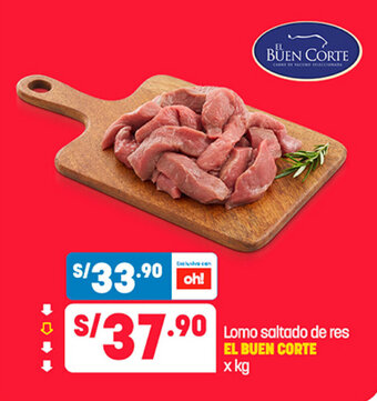 Plaza Vea Lomo saltado de res EL BUEN CORTE x kg oferta