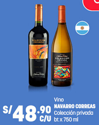 Plaza Vea Vino NAVARRO CORREAS Colección privada bt x 750 ml oferta